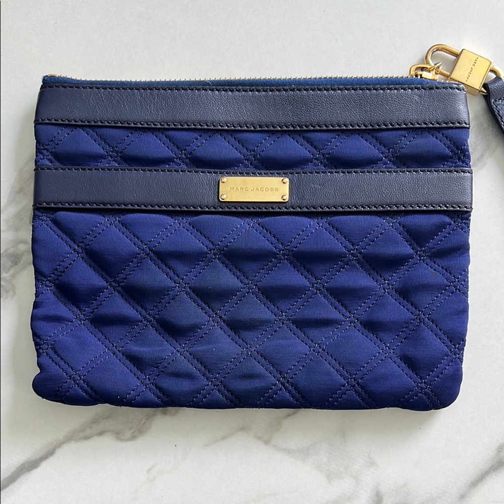Marc Jacobs Navy Quilted Clutch